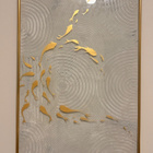 Käsintehty 3D-taulu 50 × 70 cm – kultaiset kalat - pikkukuva 5
