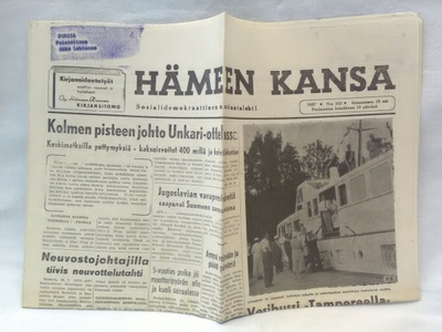 Hämeen Kansa 19.7.1957
