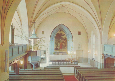 KIRKKOKORTTI - NILSIÄN KIRKKO - SISÄKUVA