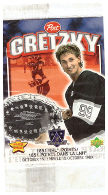 WAYNE GRETZKY Kings, 1989 Up.D. POST Avaamaton paketti 4/7