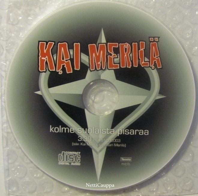 Kai Merilä • Kolme suolaista pisaraa CD-Single