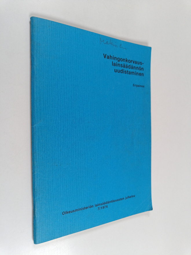 Vahingonkorvauslainsäädännön uudistaminen