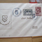 Porvoo (2 merkkiä) FDC-kuori Hankoon 1946 tuloleimoin - pikkukuva 1