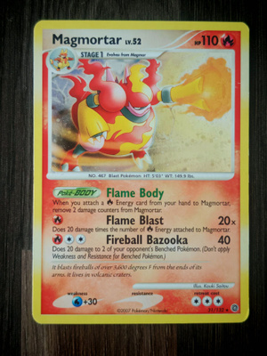 Pokemon kortti Magmortar Secret Wonders holo