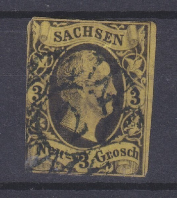Saksa Reich Saksi 1851 Mi 6