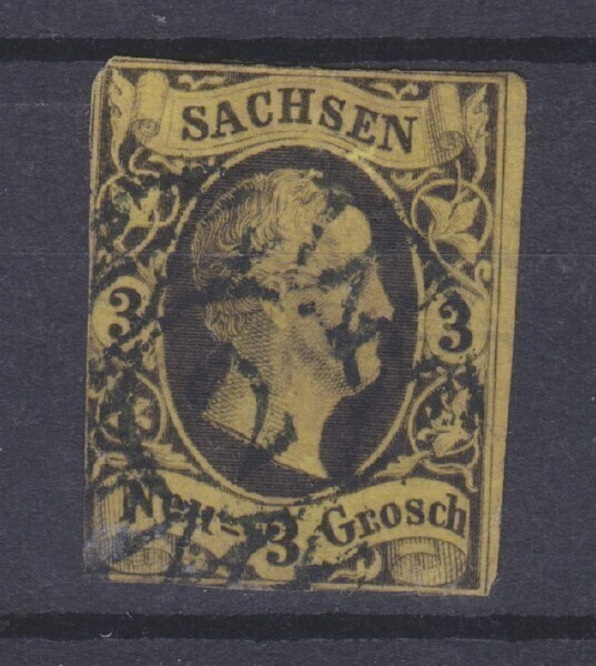 Saksa Reich Saksi 1851 Mi 6