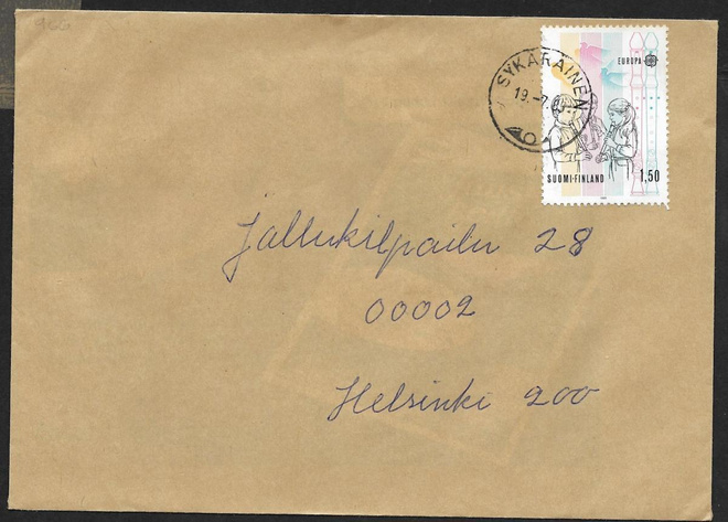 Postilähetys - Eurooppa 1985 (LAPE 966) Sykäräinen 19.7.85