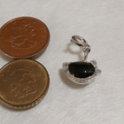 Hopea Hela pöllö onyx kivellä 925 charm - pikkukuva 3