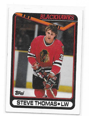 1990-91 Topps #92 Steve Thomas Chicago Blackhawks