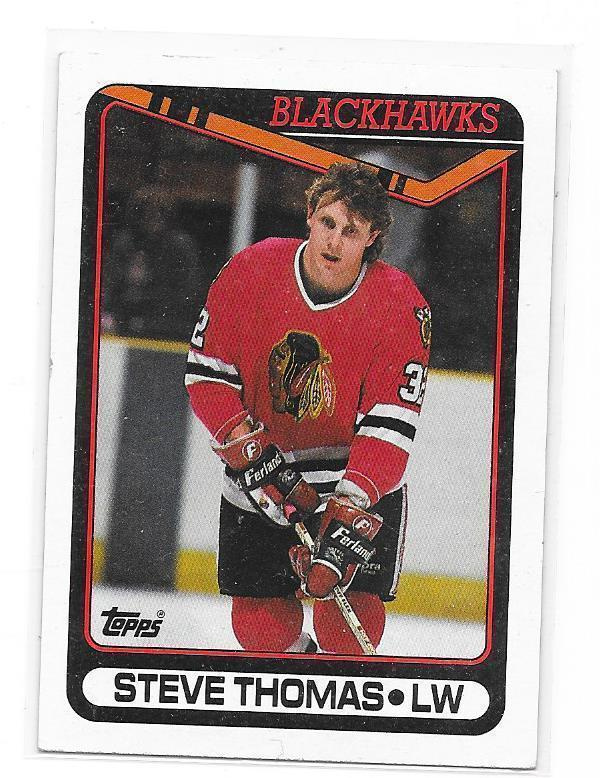 1990-91 Topps #92 Steve Thomas Chicago Blackhawks
