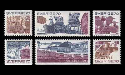 Ruotsi 683-8D ** Tekniikka ja teollisuus (1970)