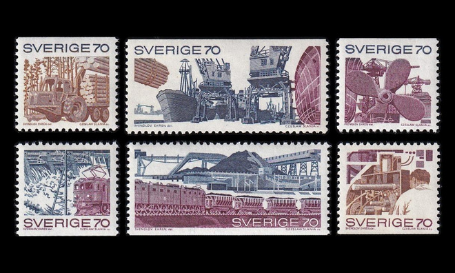 Ruotsi 683-8D ** Tekniikka ja teollisuus (1970)