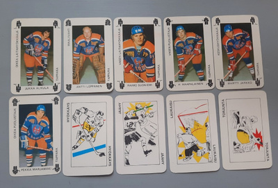 SM-liigan pelikortit 1974 Tappara 6+4 Marjamäki Alkula