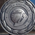 Hopeavärinen Käsipalloliitto merkki. Halkaisija - 40 mm. Val - pikkukuva 1