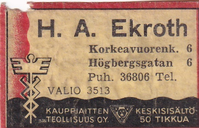 Helsinki, H. A. Ekroth , Valio 3513    b563