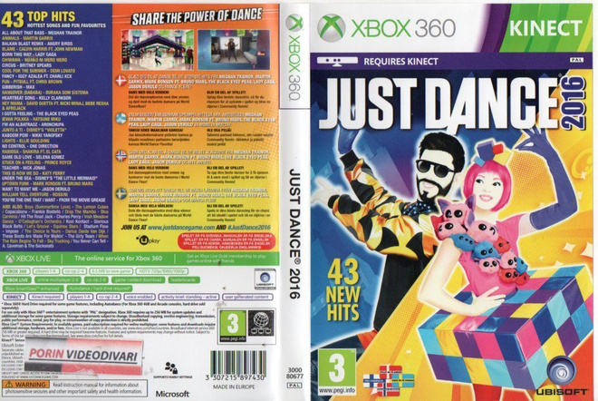 Just Dance 2016	(87 799)	k		XBOX360					requires kinect, 43