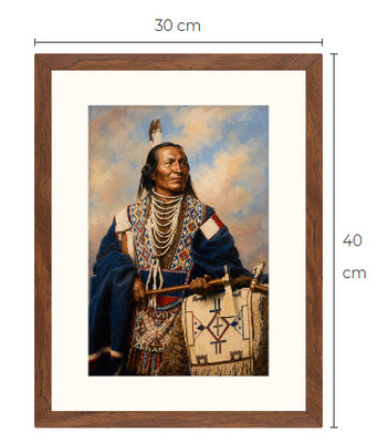 Uusi Intiaani art print kehystetty 30 cm x 40 cm