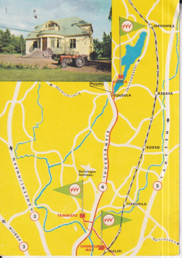 Tieopas Hankkijan laitoksiin, sommitelmakortti  ,  e101