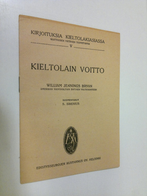 William Jennings Bryan : Kieltolain voitto