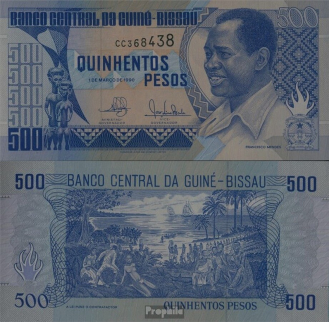 GUINEA BISSAU 500 PESOS 1990 UNC (K11-S106)