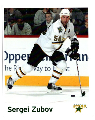 Sergei Zubov Dallas Stars Team Issue Postcard
