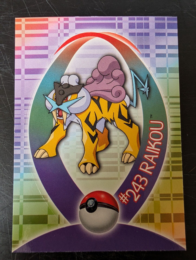 Raikou Pokemon Topps sticker