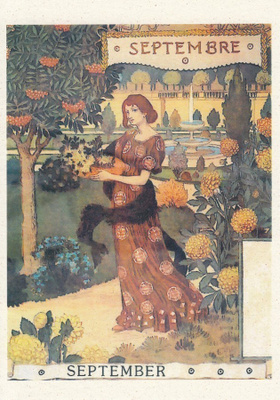 Eugene Grasset: Syyskuu (postikortti)
