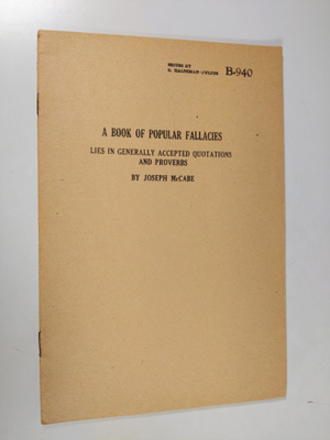 Joseph McCabe : A book of popular fallacies : lies in gen...