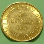 Suomi 20 mk 1904 kulta raha. (PJ) - pikkukuva 1
