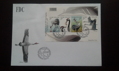 FDC Kurkilintuja 19.8.1997 LaPe 1391-1394 BL18