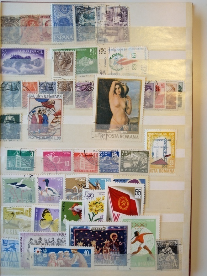 Espanja, Italia, Romania postimerkkejä erä