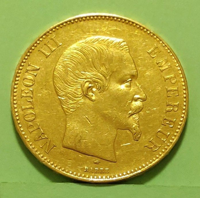 Ranska 100 Francs 1856, Napoleon III. HARVINAINEN.