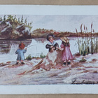 Lydia Svanström: Lapset leikkimässä rannalla,1914 + sotasens - pikkukuva 1