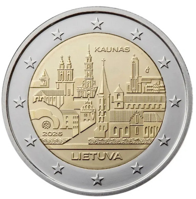 ** LIETTUA 2€ 2026 Kaunas pillerissä **