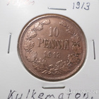 10  penniä  1913  kulkematon   Rahakehyksessä. - pikkukuva 5