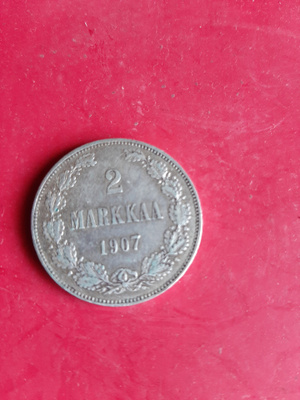 2 Markkaa 1907 Hopea