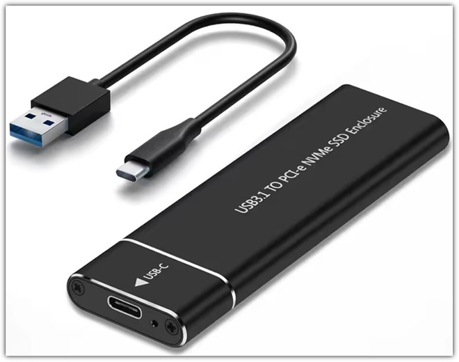 M.2 NVMe SSD -kotelo USB 3.0 / USB A #31445