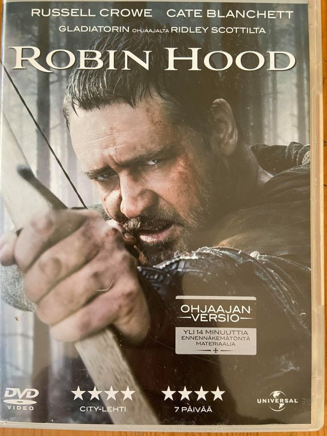 DVD ROBIN HOOD Russell Crowe, UUSI!!