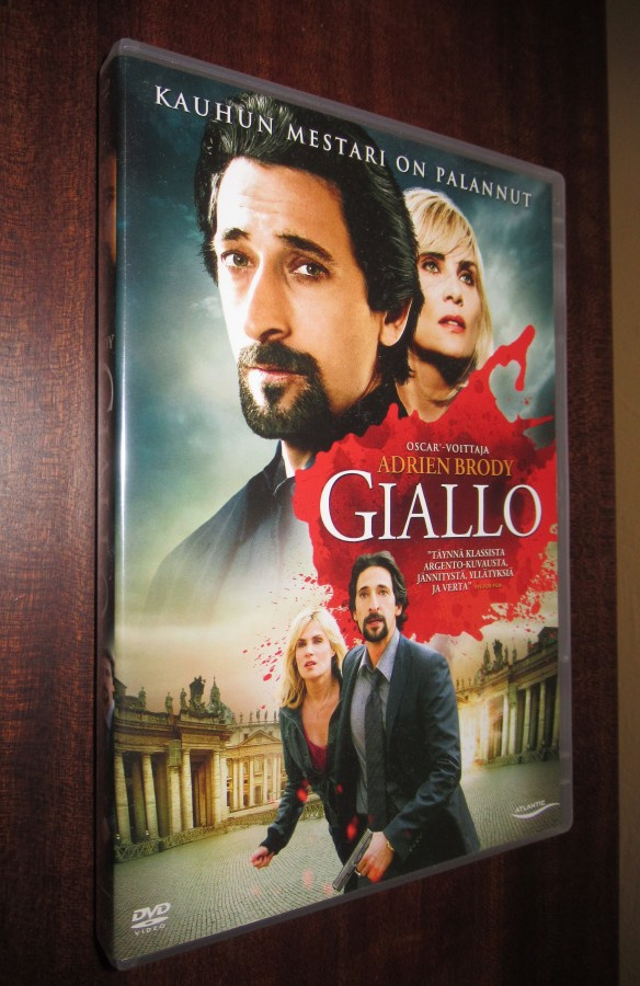 Giallo, uuttavastaava kauhu elokuva dvd