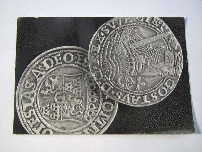 Kustaa Vaasan markka. Gustav Vasas mark 1540.  Postikortti