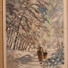 U.Maasio: talvinen metsä, reki, kulkenut 1953 - pikkukuva 1
