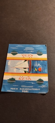 Vanha karamelli paperi etiketti