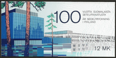 Postimerkkivihko V7 (1985) 100 v setelipainatusta
