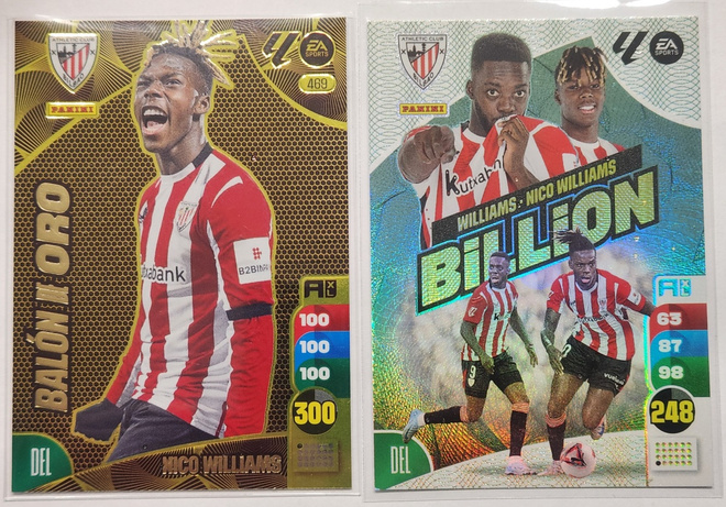 Nico Williams/Williams jalkapallokortit 2in1