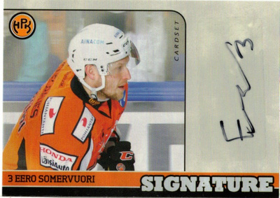 2014-15 Cardset EERO SOMERVUORI HPK Signature nimmari