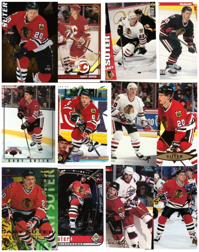 12 x GARY SUTER Blackhawks, Flames