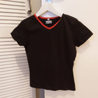 Slim-fit t-paita Musta punaista kauluksessa 34/36 - pikkukuva 3