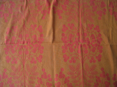 Pöytäliina Pihlaja Oranssi Tampella 134 x 132 cm vintage