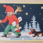 Gunnar Forsström: Tyttö ja mäyräkoira tuovat paketit p. 1952 - pikkukuva 1