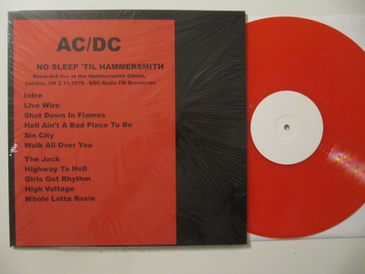 AC/DC No Sleep 'til Hammerssmith Punainen LP ACDC